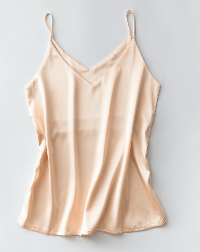 Silk V-Neck Sleeveless Top for Women, Short Length by Dealightful Finds