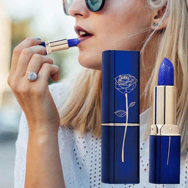 LESSXCOCO Blue Maggie Color Changing Lipstick, Waterproof by Dealightful Finds