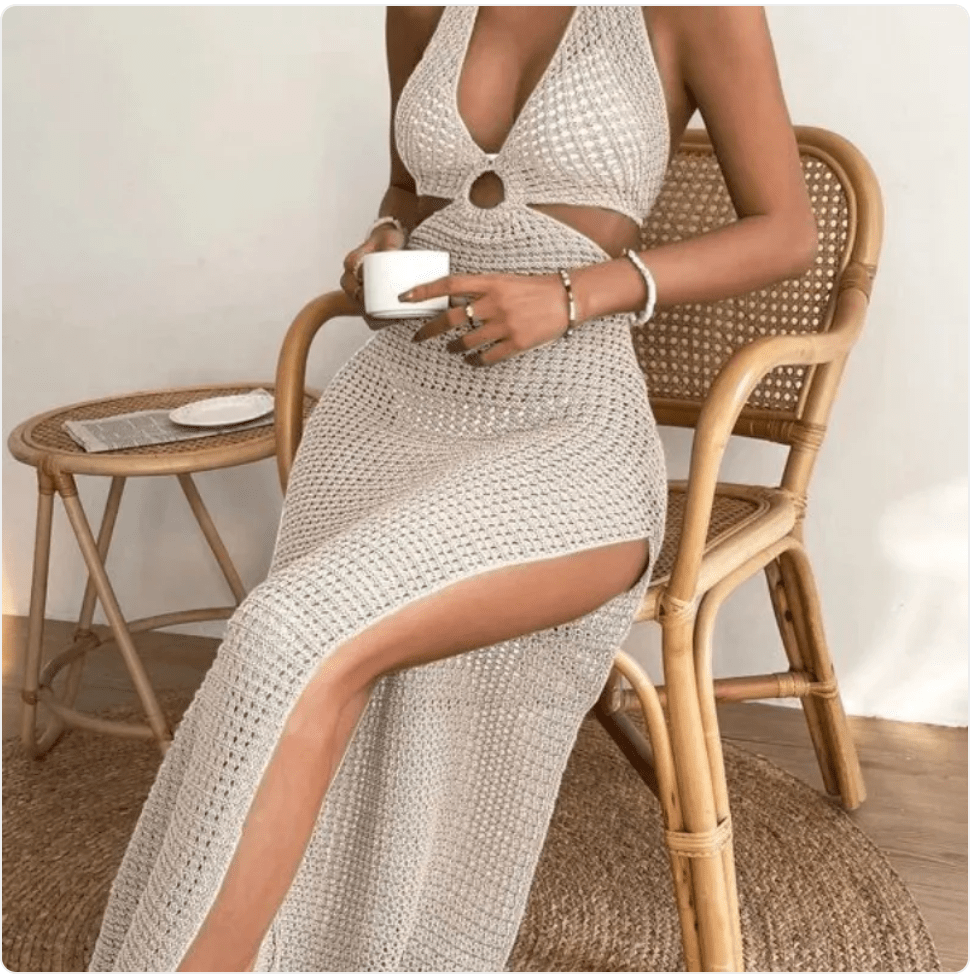 Women’s Solid Color Beach Dress by Dealightful Finds