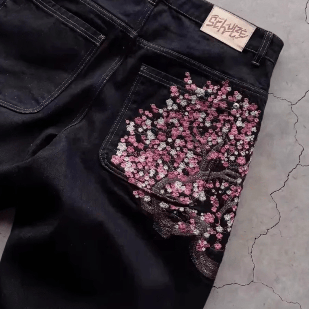 Women’s High-Waist Embroidered Fashion Jeans by Dealightful Finds
