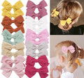 CÉLLOT Girls Hair Bows Linen Fabric 3.5" Bows Alligator Clips Hair Accessories for Little Girls Toddlers Kids and Teens20 Pieces by Dealightful Finds