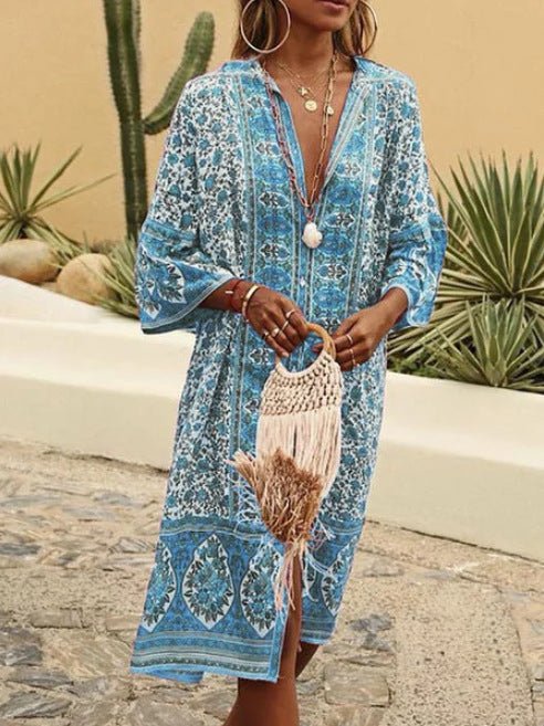 Casual Vacation Style Printed Jumpsuit Shorts by Dealightful Finds