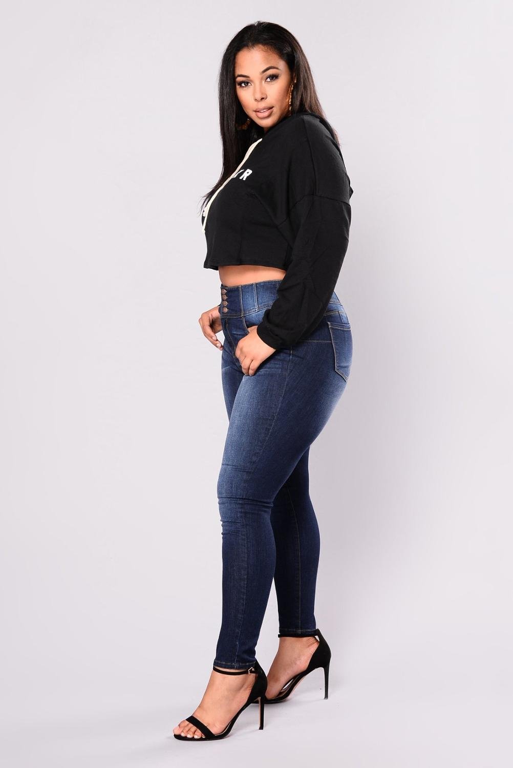 Plus Size High Waist Skinny Jeans for Women (L-5XL) by Dealightful Finds