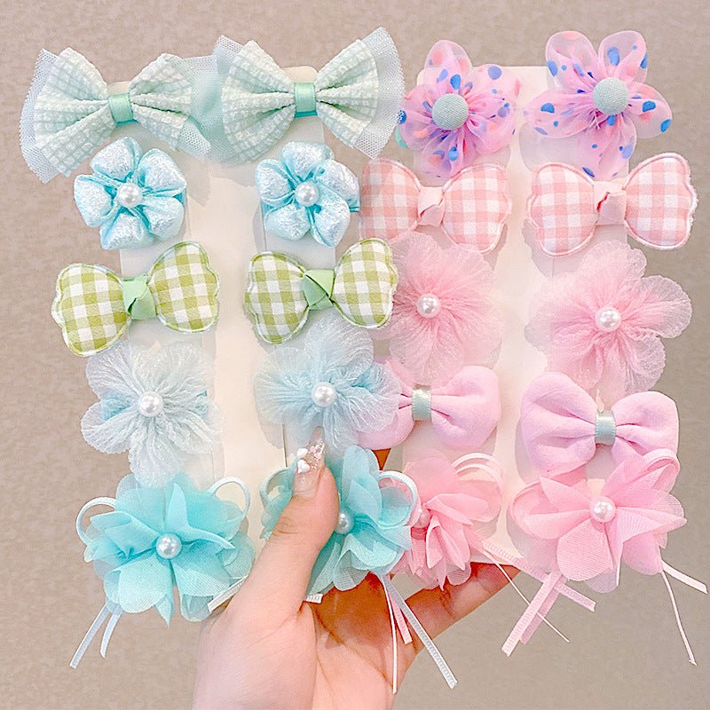 Cute Mesh Hair Clip Set for Little Girls by Dealightful Finds