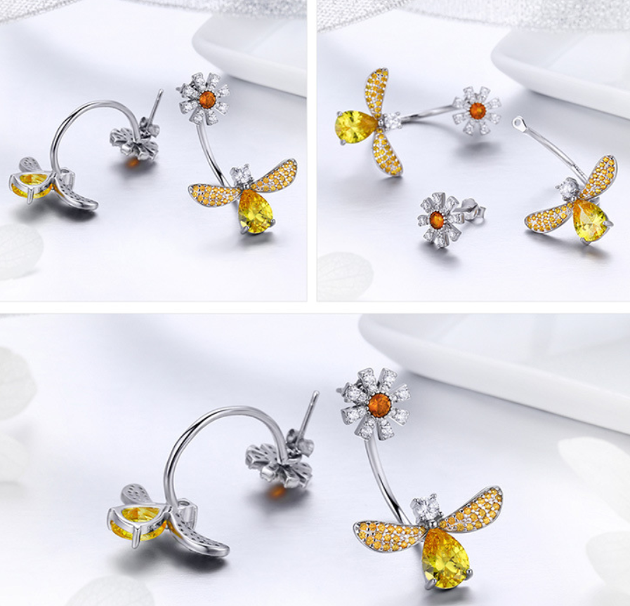 Daisy Bee Stud Earrings by Dealightful Finds