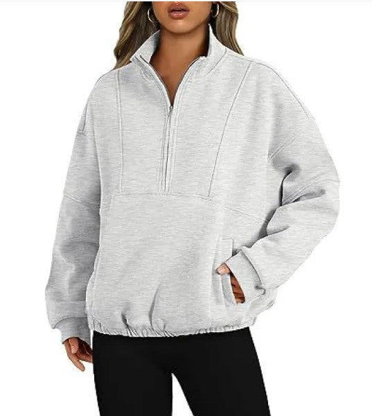 Women’s Half Zip Sweater by Dealightful Finds