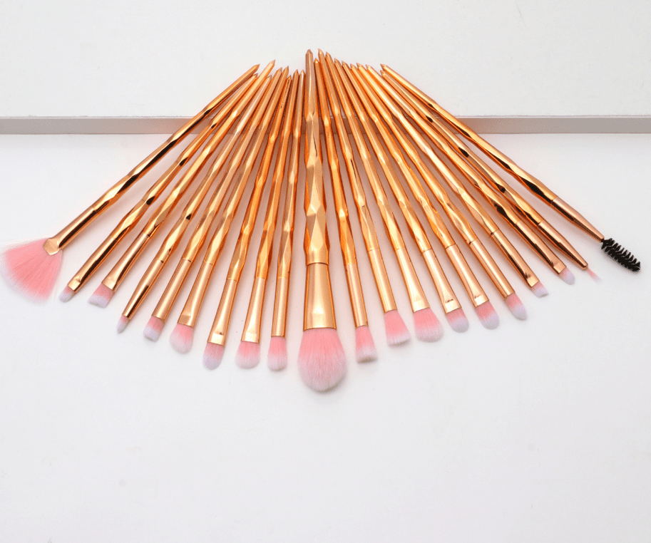 20-Piece Eye Brush Set with Colorful Diamond Handles by Dealightful Finds