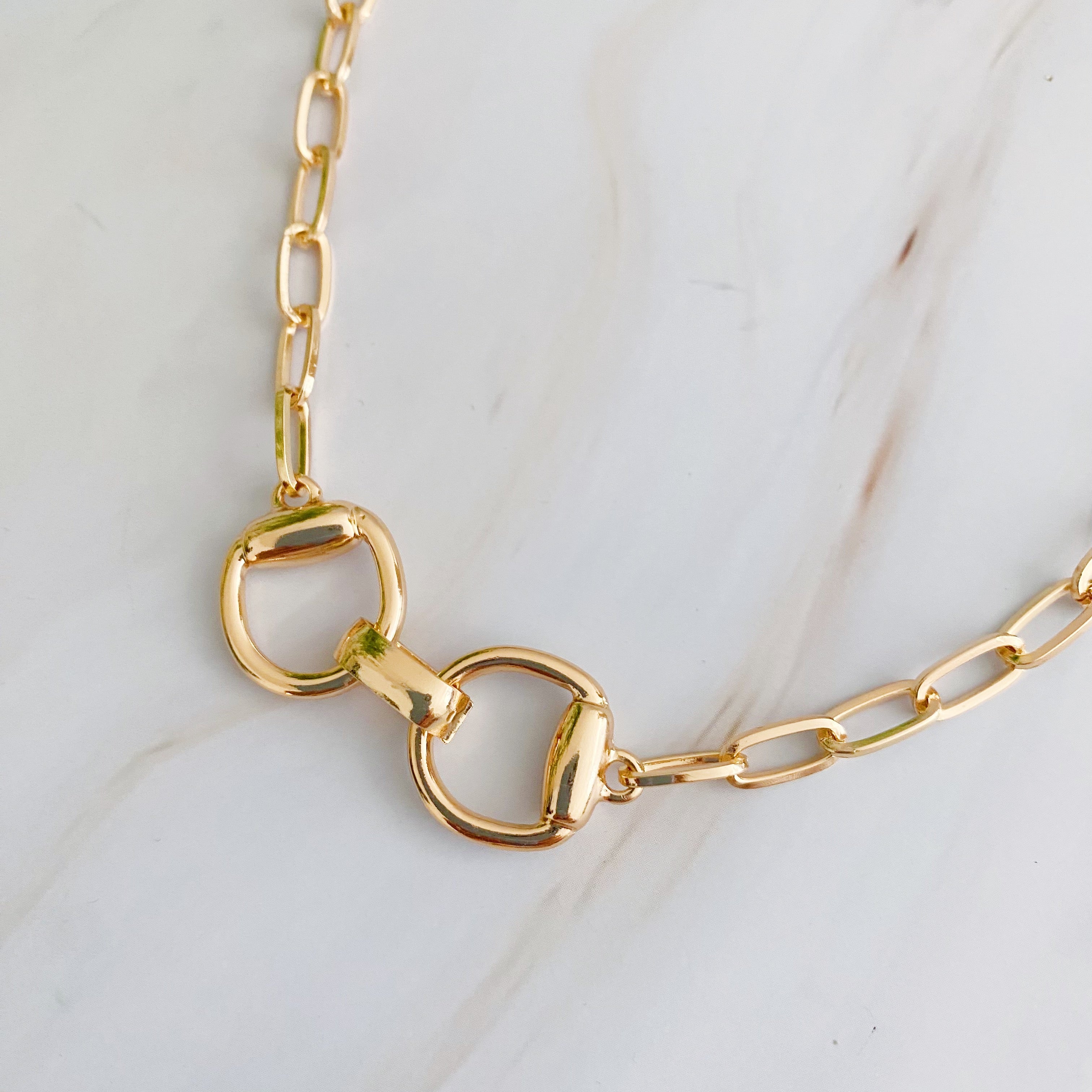 Equestrian Pendant Chain Necklace by Dealightful Finds
