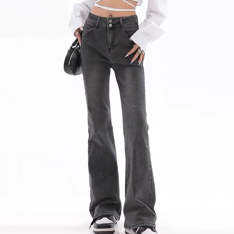 Retro American Women’s Slightly Flared Jeans by Dealightful Finds