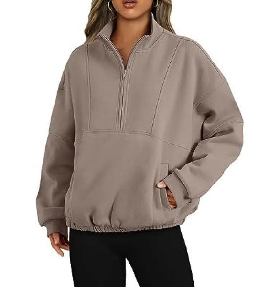 Women’s Half Zip Sweater by Dealightful Finds