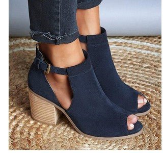 Fish Mouth Super High Heel Thick Heel Sandals for Women by Dealightful Finds
