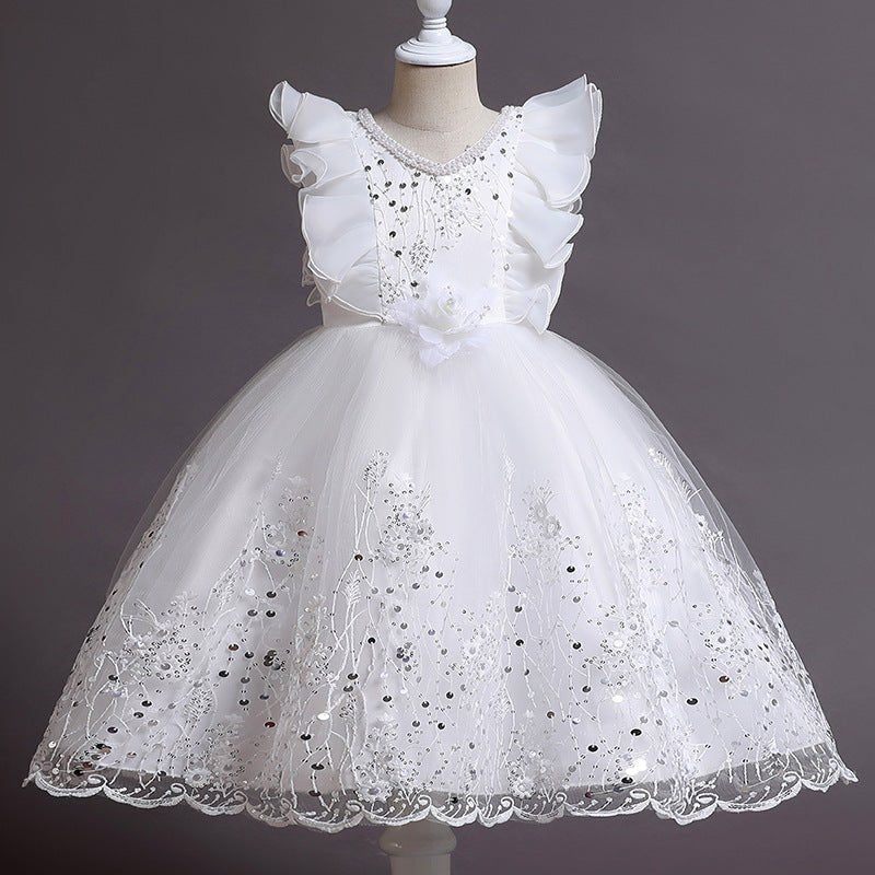 Embroidered Little Flowers Princess Dress for Girls by Dealightful Finds