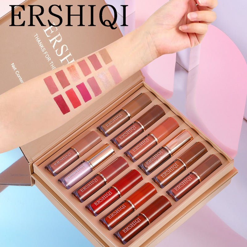 12 pcs Moisturizing Velvet Matte Lipstick Gift Box by Dealightful Finds