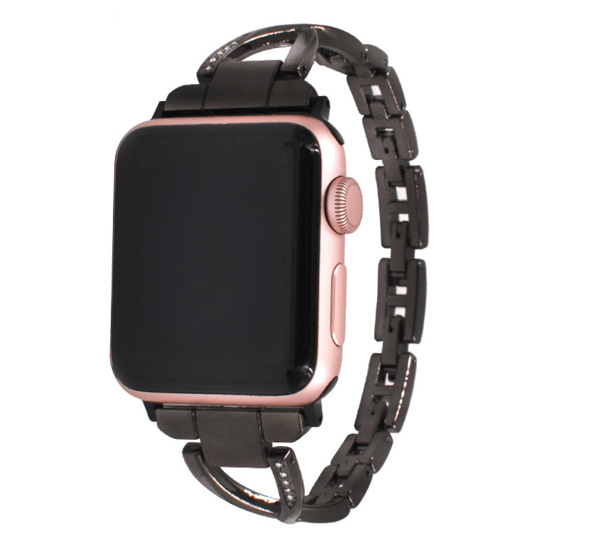 Apple Watch Band X-Type Stainless Steel with Diamonds by Dealightful Finds