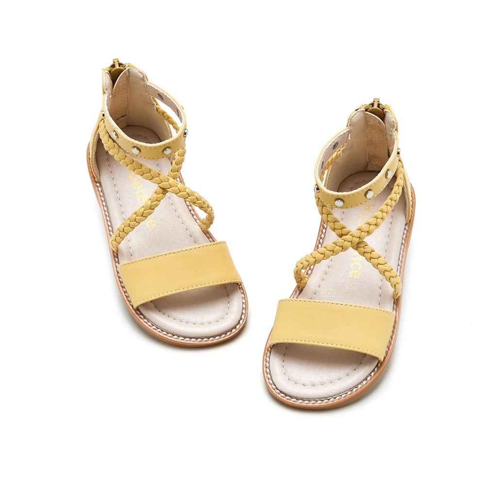Kiderence Toddler Girls Sandals Little Girls Kids Summer Shoes Toddler Yellow Sandals Size 7 by Dealightful Finds