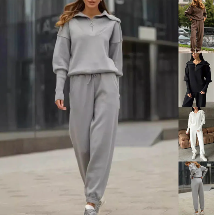 Women’s Sporty Zipper Suit by Dealightful Finds