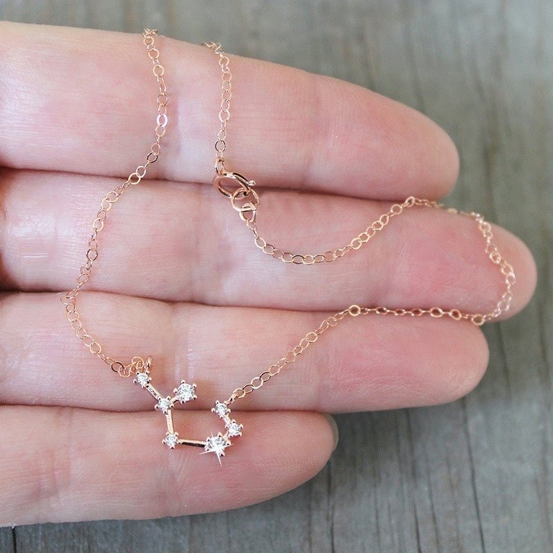 Fashionable Gold Chain Zodiac Crystal Anklet Bracelet by Dealightful Finds