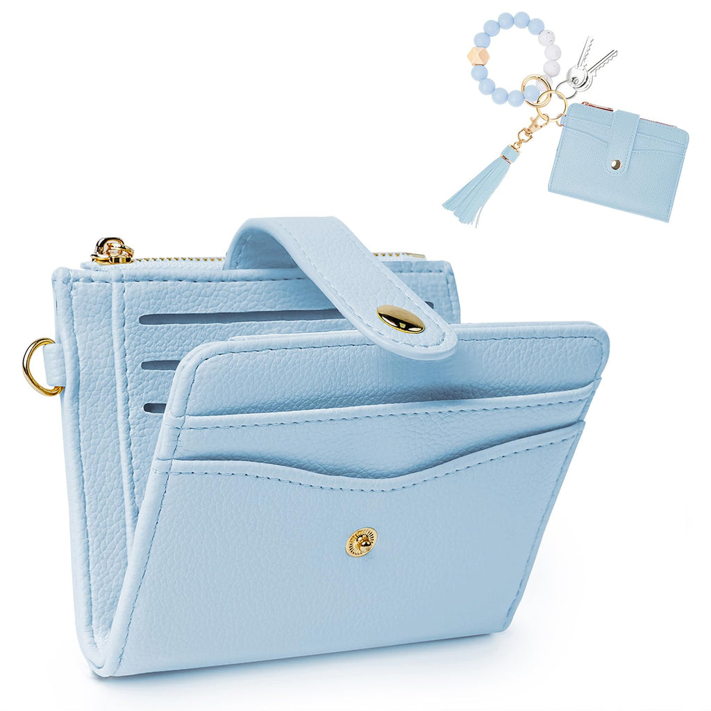 KNGITRYI Small Wallets Woman with Wristlet Keychain Wallet Women RFID Wristlet Wallets for Women Key Chain Wallet by Dealightful Finds