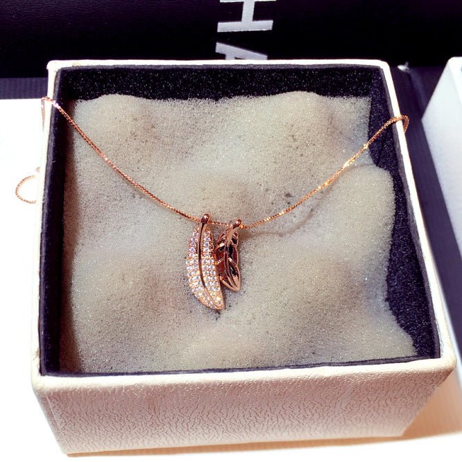 Fashionable Korean Style Leaf Pendant Choker Necklace by Dealightful Finds
