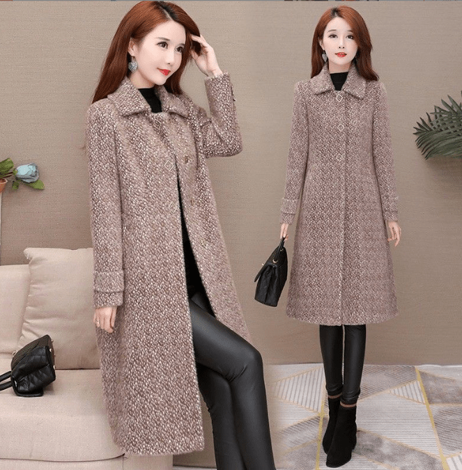Mid-Length Padded Imitation Mink Fleece Coat for Women by Dealightful Finds