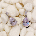Crystal Clear Teardrop Earrings by Dealightful Finds