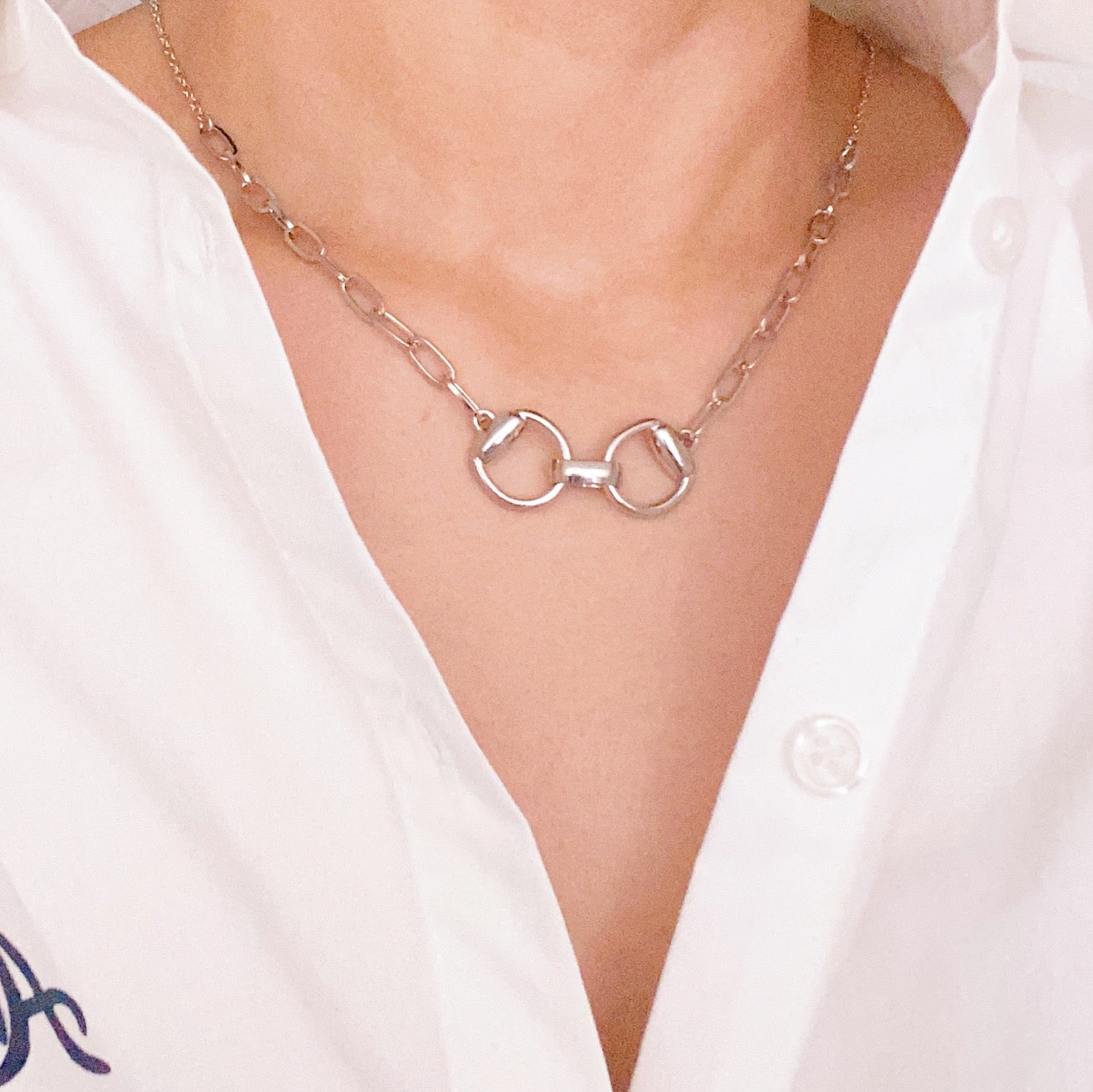 Equestrian Pendant Chain Necklace by Dealightful Finds
