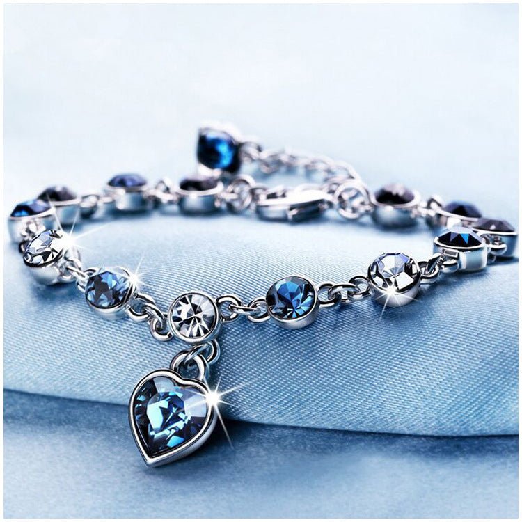 Heart of the Ocean Pink Crystal Bracelet by Dealightful Finds