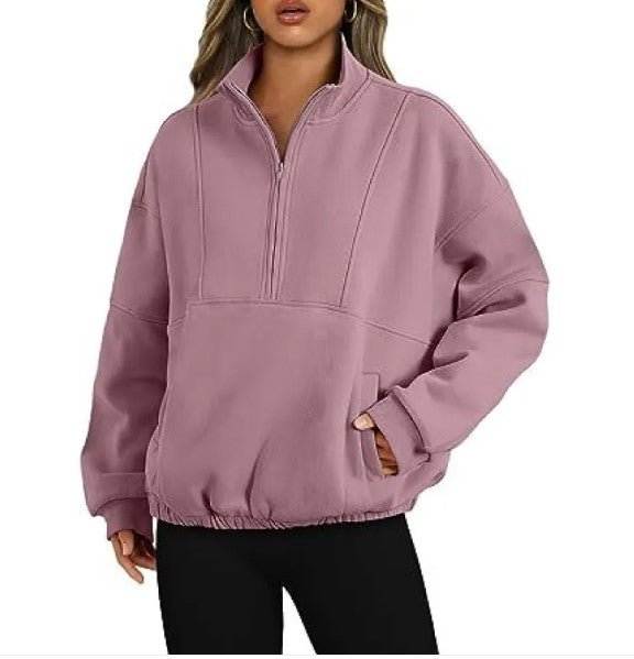 Women’s Half Zip Sweater by Dealightful Finds