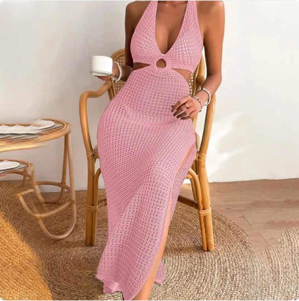 Women’s Solid Color Beach Dress by Dealightful Finds