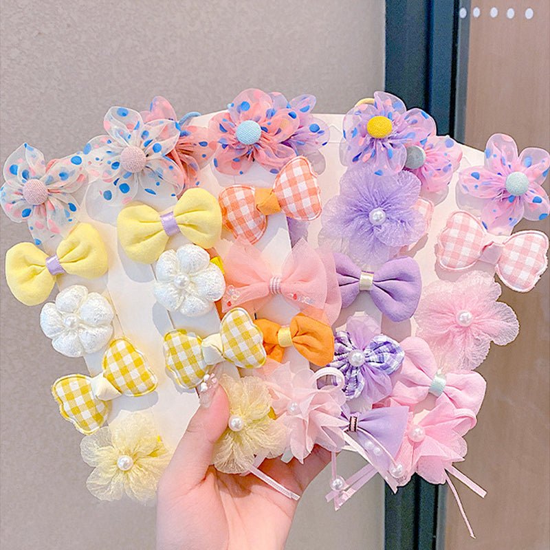 Cute Mesh Hair Clip Set for Little Girls by Dealightful Finds