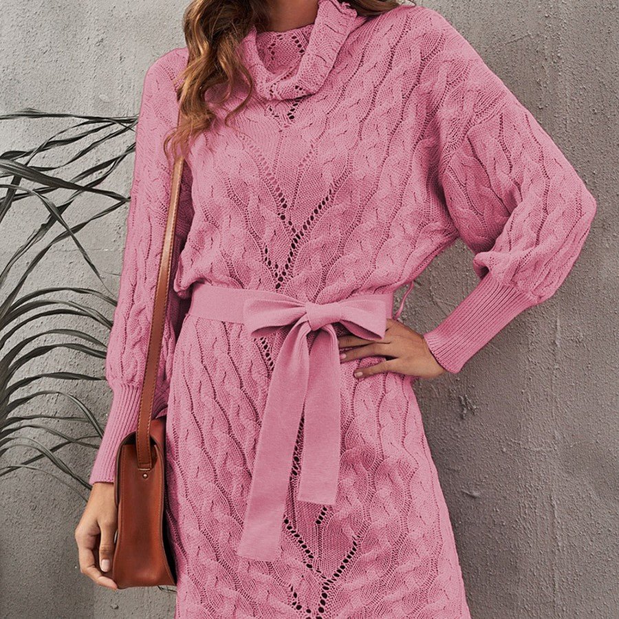 Winter Loose Stand Collar Sweater and Skirt Set by Dealightful Finds
