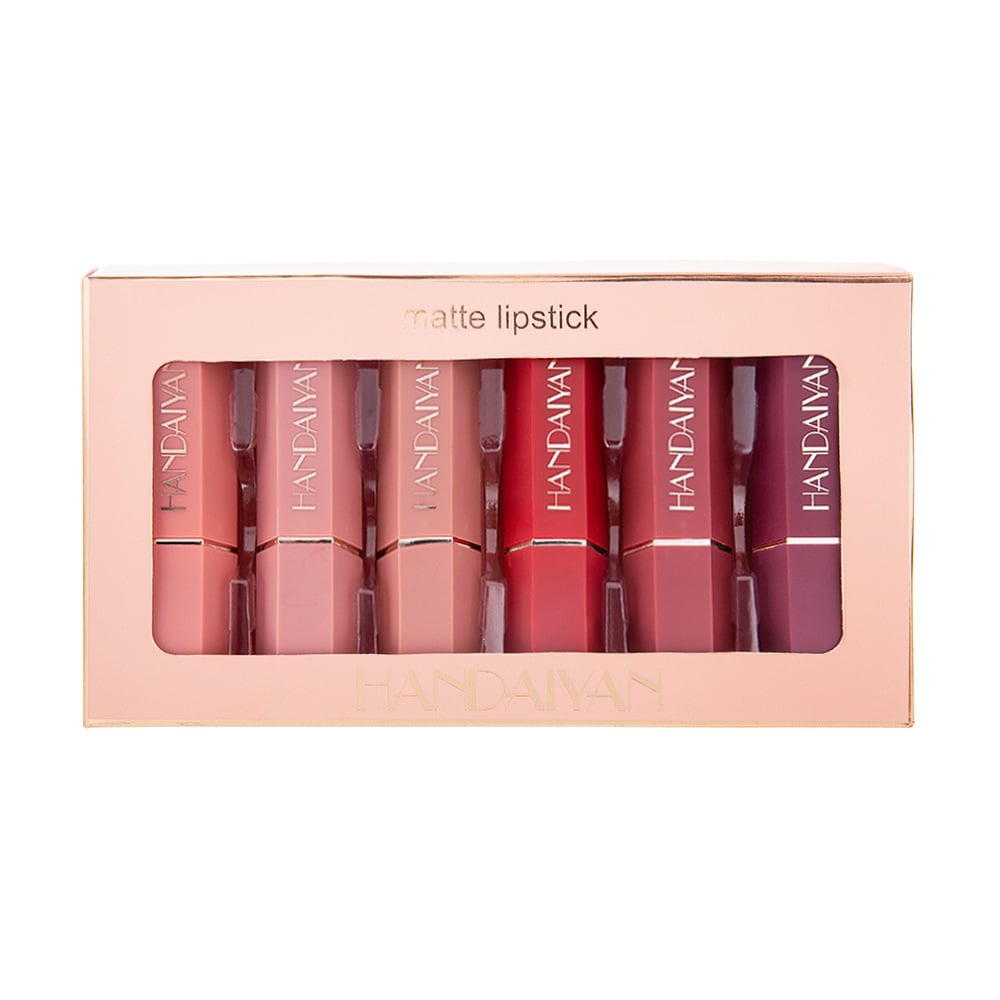 Matte Lipstick Gift Box Set with Non-Stick Formula by Dealightful Finds