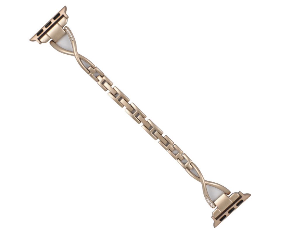 Apple Watch Band X-Type Stainless Steel with Diamonds by Dealightful Finds