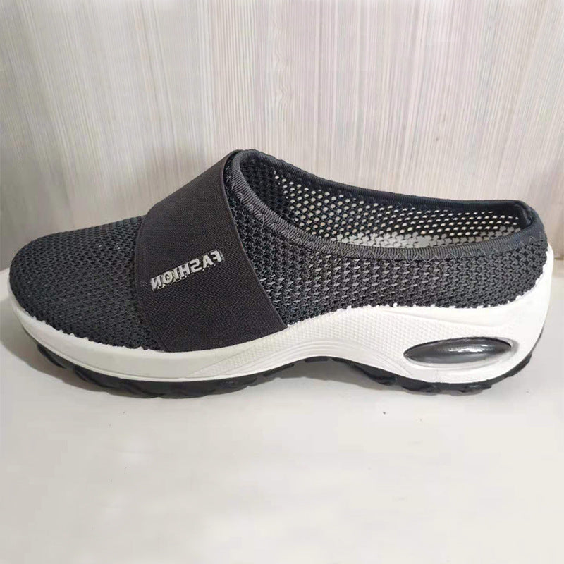Breathable Mesh Half Support Women's Casual Shoes by Dealightful Finds