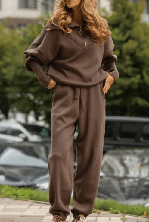 Women’s Sporty Zipper Suit by Dealightful Finds
