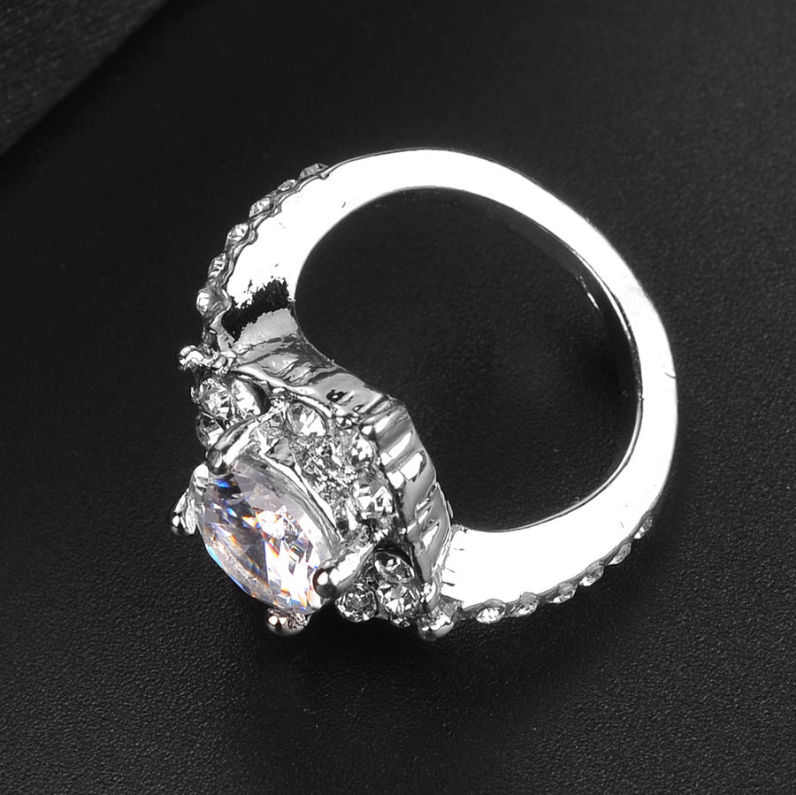 Popular Zircon Crystal Ring with Water Diamonds by Dealightful Finds