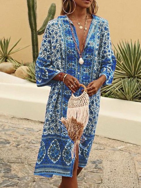 Casual Vacation Style Printed Jumpsuit Shorts by Dealightful Finds