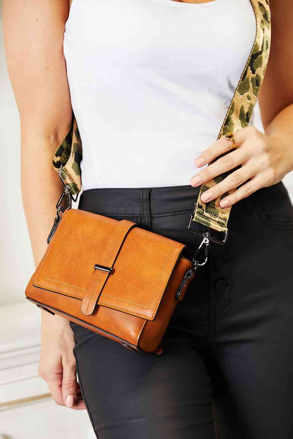 Sammy Wide Strap Crossbody by Dealightful Finds