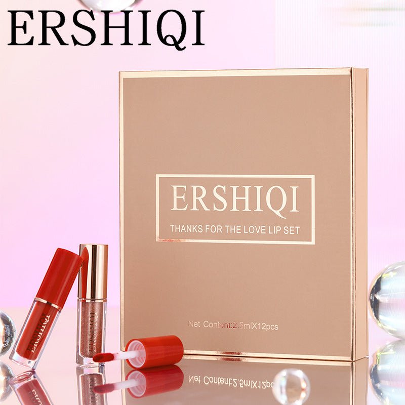 12 pcs Moisturizing Velvet Matte Lipstick Gift Box by Dealightful Finds
