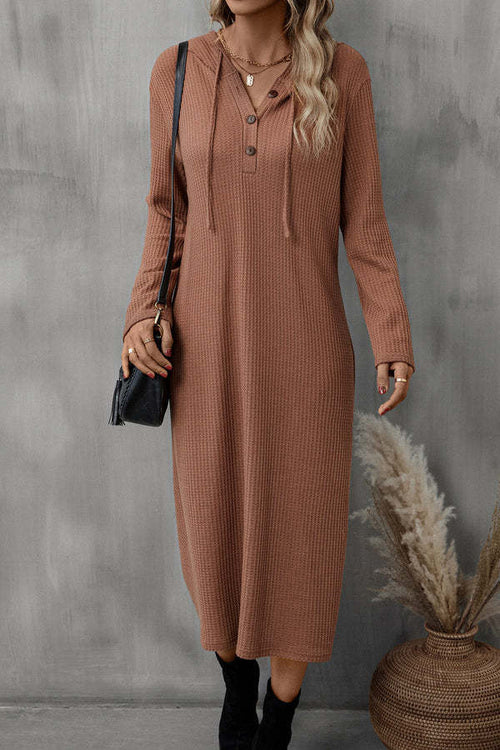 Casual Lace Up Hooded Dress for Women by Dealightful Finds