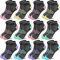 JAMEGIO 12 Pairs Girls Socks Ankle Socks for Girls Running Athletic Low Cut Socks for Little Big Girls(7-10 Years) by Dealightful Finds