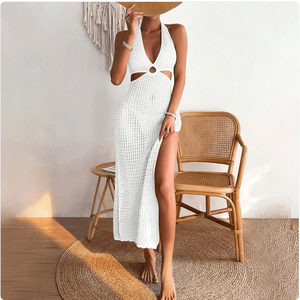 Women’s Solid Color Beach Dress by Dealightful Finds