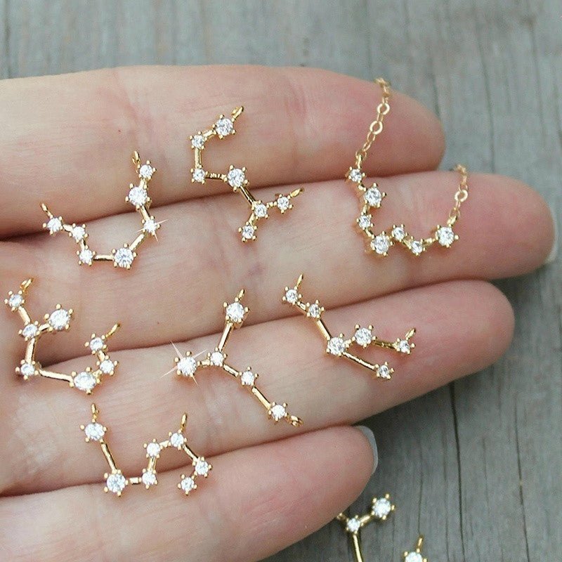 Fashionable Gold Chain Zodiac Crystal Anklet Bracelet by Dealightful Finds