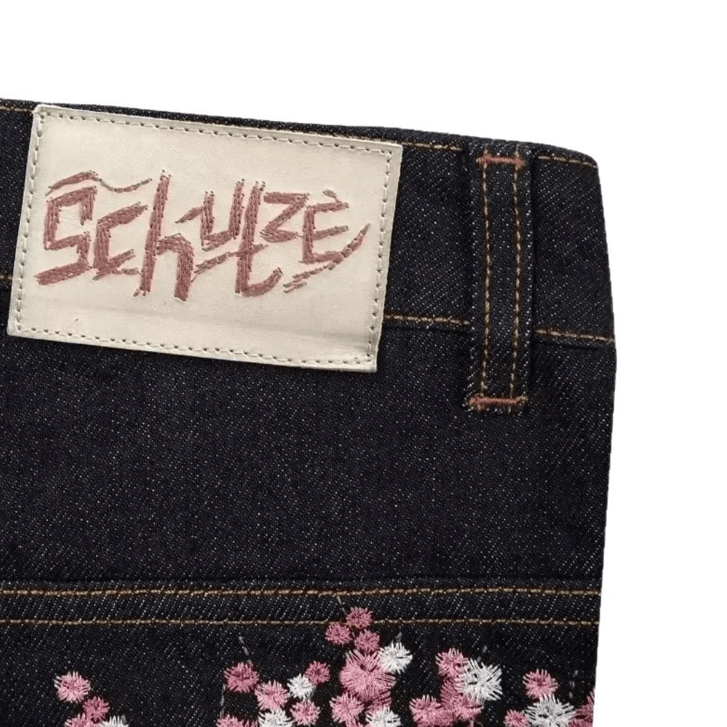 Women’s High-Waist Embroidered Fashion Jeans by Dealightful Finds