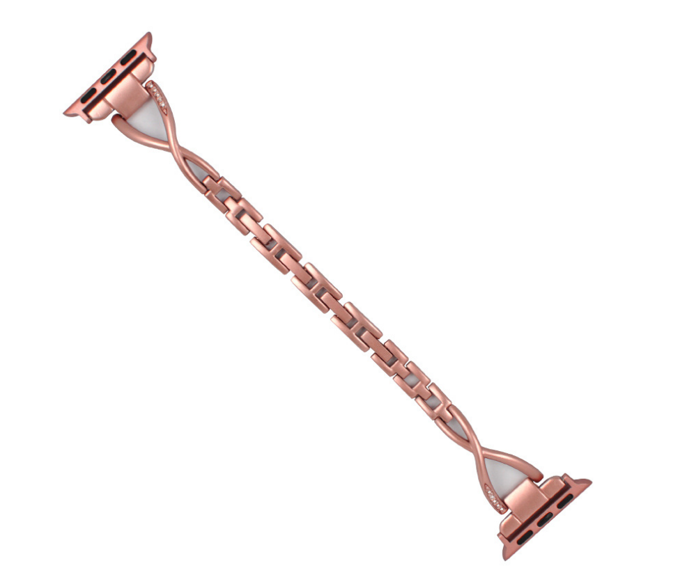 Apple Watch Band X-Type Stainless Steel with Diamonds by Dealightful Finds