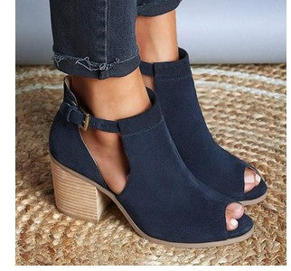 Fish Mouth Super High Heel Thick Heel Sandals for Women by Dealightful Finds