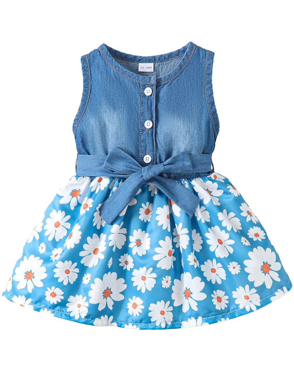 3T Girl Clothes Toddler Girl Short Sleeve Summer Dress 4T Girl Outfit Ruffle Denim Daisy Dress Summer Clothes Cute Dresses for Girls 3 4 Year Old by Dealightful Finds