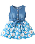 3T Girl Clothes Toddler Girl Short Sleeve Summer Dress 4T Girl Outfit Ruffle Denim Daisy Dress Summer Clothes Cute Dresses for Girls 3 4 Year Old by Dealightful Finds