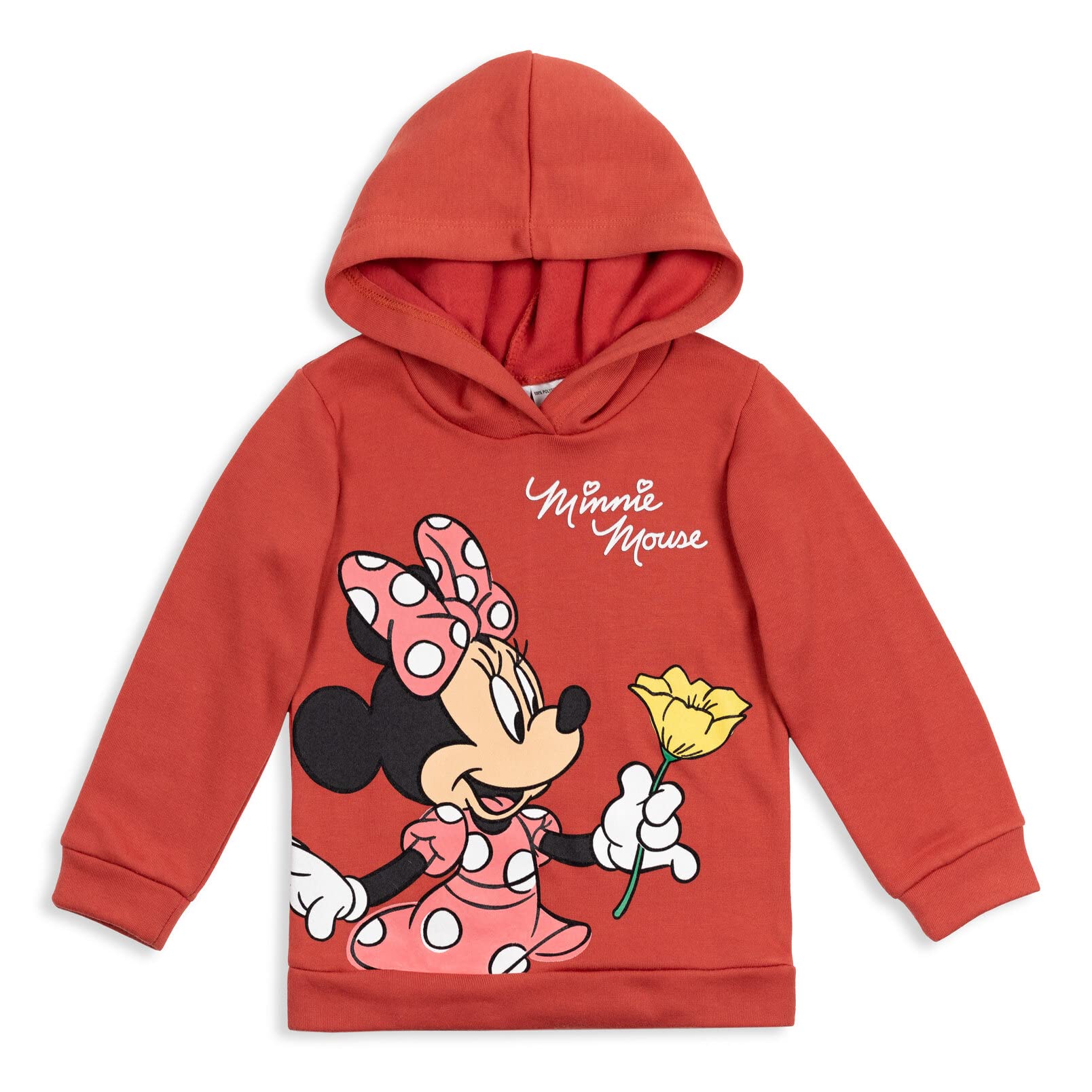Disney Minnie Mouse Little Girls Fleece Pullover Hoodie Red 7-8 by Dealightful Finds
