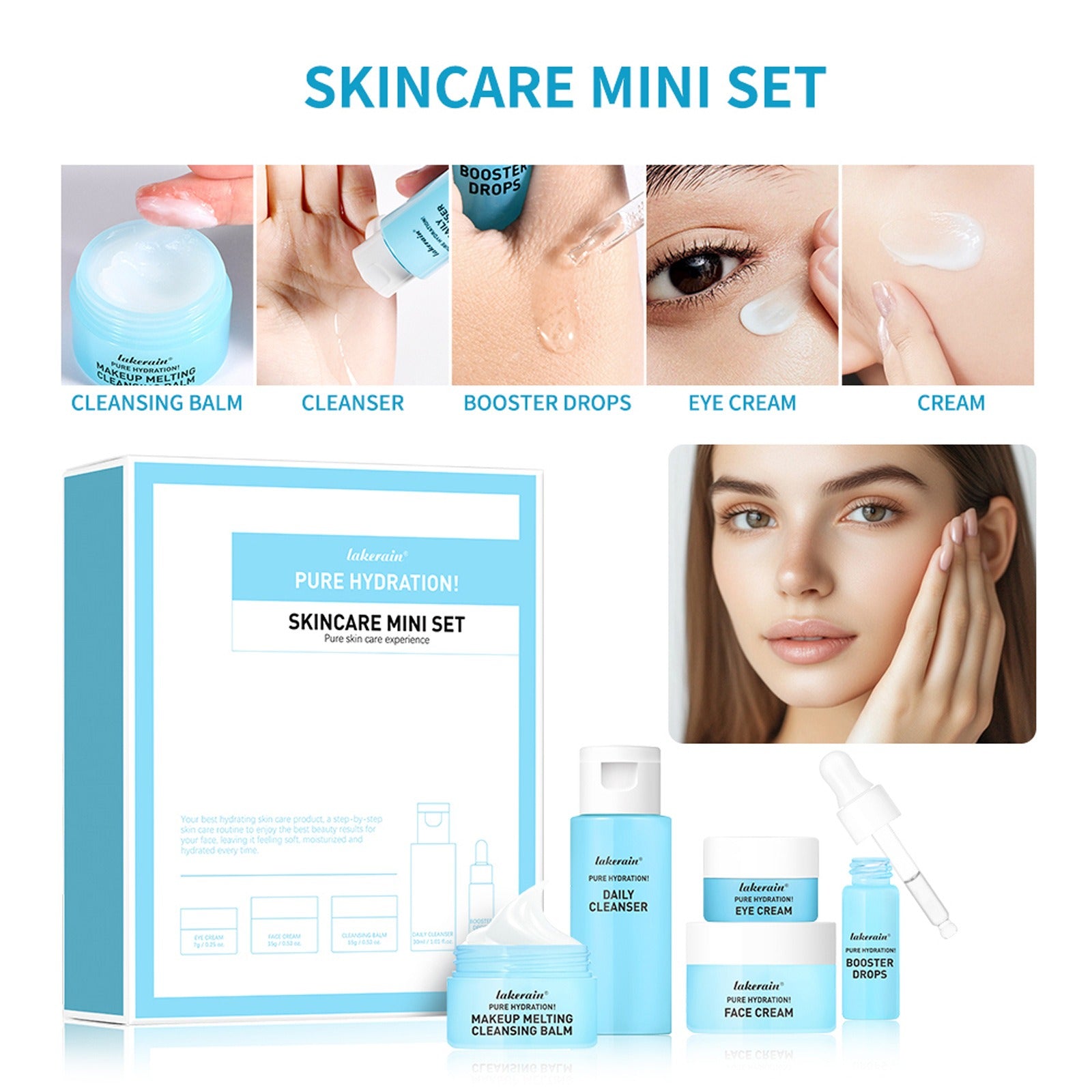Blue Mini Skin Care Set by Dealightful Finds